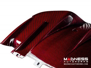 Alfa Romeo Giulia Rear Diffuser - Carbon Fiber - Quadrifoglio Model - Light Red Candy Alfa Romeo Giulia Rear Diffuser - Carbon Fiber - Quadrifoglio Model - Light Red Candy